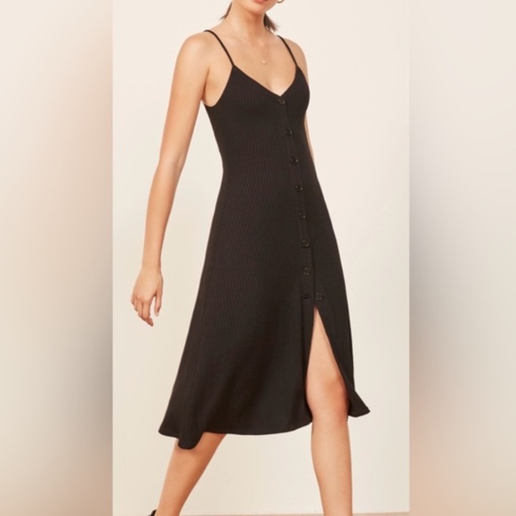 Reformation Casey A-Line Rib Knit Dress, XS - Picture 1 of 7